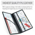 CANOPUS Big Black Car Registration and Insurance Holder, PU Leather Card Holder, Vehicle Glove Box Organizer for Auto, SUV, Truck